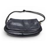Vtg Stone Mountain Leather Purse Navy Blue