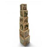 Antique Alphabet Blocks See Photos For Damage