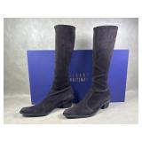 Stuart Weitzman Classic Cola Suede Skinny Boots