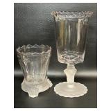 Antique EAPG Celery Vase 3 Lion Heads, Spooner w/