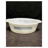 VINTAGE CURRIER & IVES MILK GLASS OVENWARE