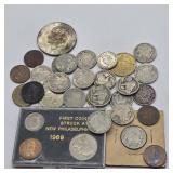 VARIOUS COINS: INCLUDES BUFFALO NICKELS & SOME
