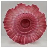 Fenton Cranberry Opalescent Ruffled Bride