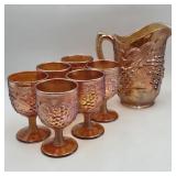 Imperial Glass Marigold Carnival Water Set