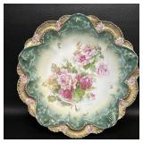 RS Prussia Transferware Bowl w/ Gold Gilt,