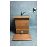 Antique Style Wood & Metal Coffee Grinder Vintage