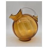 Cambridge Amber Tilt Ball Pitcher with Clear