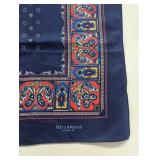 Vintage Ted Lapidus Paris Paisley Scarf in Blue-