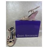 Enzo Angiolini Glittery Light Pink & Gold Wedge