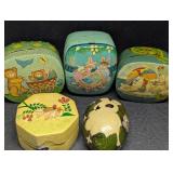 Vintage Lacquered Paper Mache Hand Painted