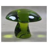 Viking Art Glass Mushroom Green Glass