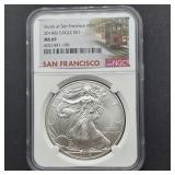 2014 S AMERICAN EAGLE SILVER DOLLAR MS69 NGC