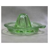 Vintage Uranium Glass Citrus Juicer Reamer