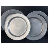 4 Colonial Pewter Plates 10ï¿½ï¿½