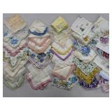 Large Lot Vintage Hankies, For Crafting