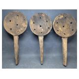 Antique Amish Wood Butter Ladles, Butter Paddles,