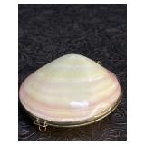 SHELL COMPACT TRINKET/JEWELRY BOX