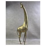 MCM Vintage Solid Brass Giraffe Statue Figurine