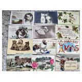 12 Antique Postcards