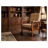 Antique Oak Morris Style Reclining Chair, Claw