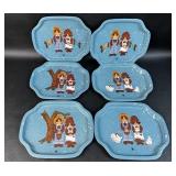 6 Tender Hearts Small Trays/ Plates