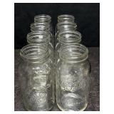 8 WIDE MOUTH 1 1/2 QT. BALL CANNING JARS