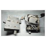 German wrought iron mortise paddle lock