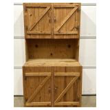 SOLID BUILT PRIMITIVE STYLE WOOD KITCHEN CABINET