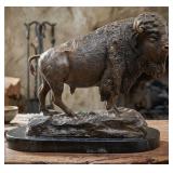 American Bison Buffalo Bronze Metal Sculpture