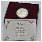 1982 90% SILVER WASHINGTON COMMEMORATIVE HALF