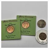 VARIOUS LINCOLN HEAD PENNIES & JEFFERSON NICKEL