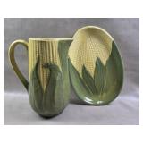 Shawnee Pottery Corn King water pitcher +