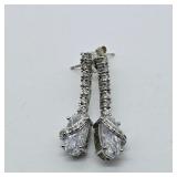 STERLING SILVER ZIRCON STONE EARRINGS