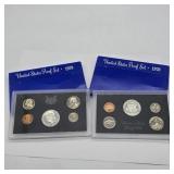 2- 1970 US SILVER MINT PROOF COIN SETS