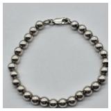 925 SILVER BALL BEADED SOUTHWESTERN BRACELET 7"