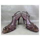 Jean-Michel Cazabat Copper Glitter Straps Siletto