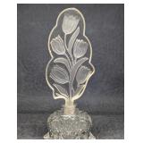 Ant Cut Czech Glass Art Deco Scent Perfume Bottle