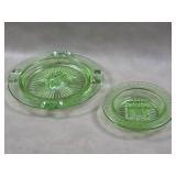 Hazel Atlas Uranium Glass Ashtray Matchbox