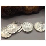 10 - Silver 1964 Kennedy Half Dollars UNC