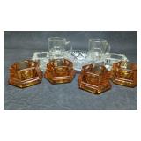 Glass Tapered Candlestick holders, Glass Salts