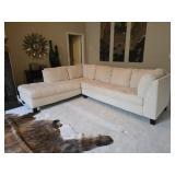 Two Piece Sofa Sectional in Off-White Very Clean