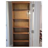 Tall Modern Oak Finish Bookshelf by Riverside