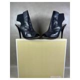 Michael Kors Tonne Bootie Black Glazed Leather