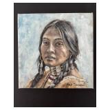 Kyle Carroll Native American Portrait Signed 1/25