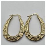 925 SILVER GOLD PLATED EARRINGS LIGHT WEIGHT WILL