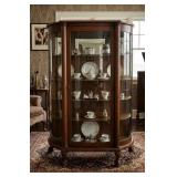 Antique Tiger Oak Curio Cabinet, Cabinet Only