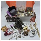 BOX OF COSTUME JEWELRY