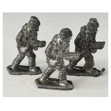 3 Vintage Lead Soldiers Military Toys