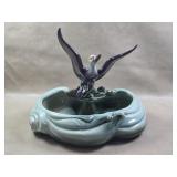 VTG Hull Art Pottery Mallard Duck Pond Purple