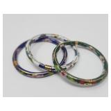 Vtg Cloisonnï¿½ Bangles Enamel Bracelets Cloisonne